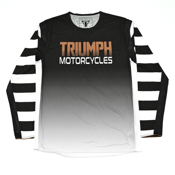 Triumph Motorcycles Gotham Performance Lightweight Long Sleeve Jersey Mens Small - Picture 1 of 7